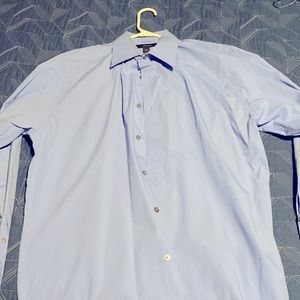 Blue button up dress shirt